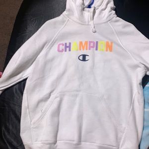 White medium champion hoodie